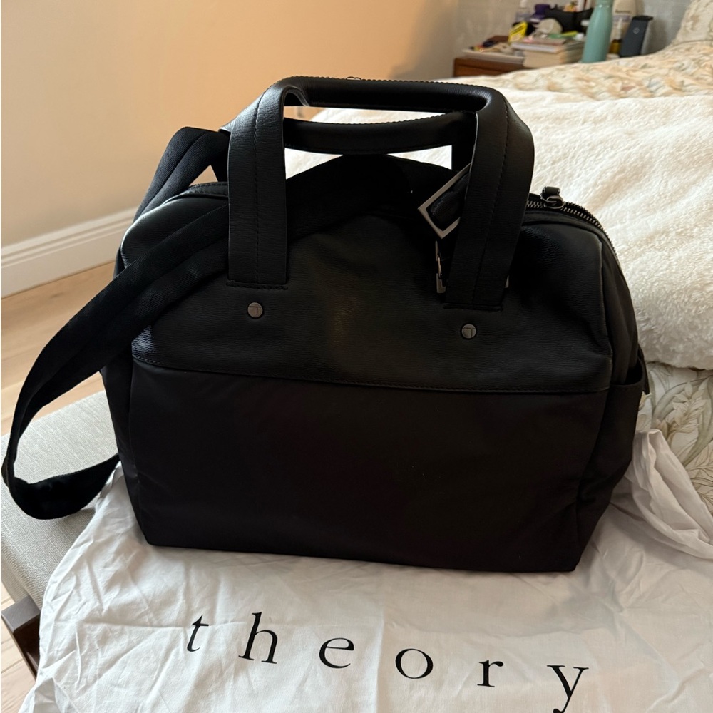 Theory Stanton Black Satchel Bag Unisex